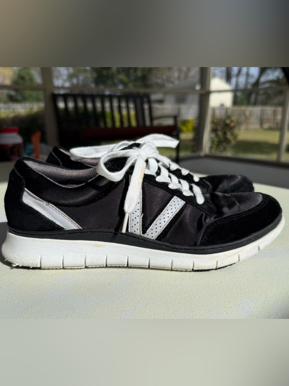 Women’s Vionic Nana Satin and Suede Sneakers